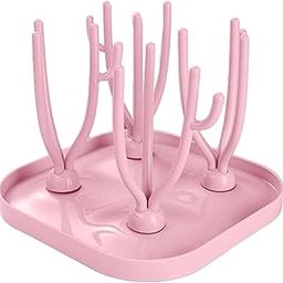 SYGA Foldable Baby Bottle Drying Racks Feeding Cup Nipple Storage Shelf Stand Holder - Pink Drying Rack-image-65