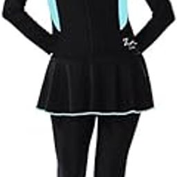 Full Body Swimsuit for Women I Inner Lining with Detachable Pads Attached I 4 Way Stretchable Polyester Lycra I Full Length with Full Sleeves I Front Zip Opening-image-55