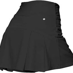 Women Active Skorts Casual Short Skirt Running Tennis Golf Sport with Pocket Black XL-image-7