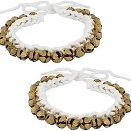 PRANCHI ARTWARE Ghungroo Anklets Set Kathak Dancing Ghungroo 25+25 Dancing Brass Big Bell Tied with White Cotton Cord Anklet Pair Indian Classical Dancers Musical Instrument Bharatnatayam Ghungru-image-70