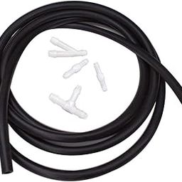 Car Windshield Washer Hose Connector Kits,2 Meters (6.5ft) in Length Universal Washer Fluid Hose Washer Tube Replacement Windshield Jet Spray Wiper Nozzle Connect to Water Pump with 4pcs Connectors-picture-2