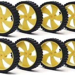 SP wheel-4512 Robot Durable Rubber Tire Yellow wheel 45mm for BO DC Motor (Pack of 8)-image-25
