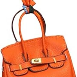 Car Key Case Lipstick Bag Cute for Women Girls Portable Mini Handbag Pendant Orange-42