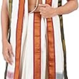 RAMRAJ Mens Kora Cotton Panchakacham with Angavasthram-32
