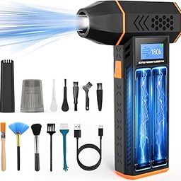 Compressed Air Duster-180000RPM Super Power Cordless Electric Air Blower Duster, 8000mAh USB Rechargeable Durable 4-Gear Adjustable Dust Blower Cleaner for PC, Keyboard, Outdoor, House and Car-picture-16