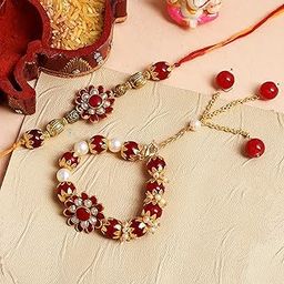 Great Art Rakhi for Brother and Bhabhi Rakhi Set of 2 for Home Décor and Rakhi for Brother Set-500-5-26