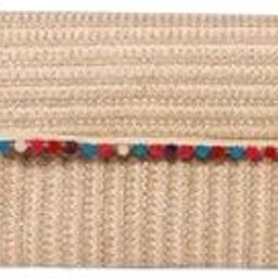 blue beads Brown Color Summer Straw Bag for Women Off White Straw Hand-woven Clutch, Wallet, hand Purse Handbag Bags for Travel For Women/Girls-picture-19