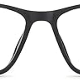 LENSKART BLU | Zero Power Blue Cut Computer Glasses | Anti Glare, Lightweight & Blocks Harmful Rays | 100% UV Protected | Full Rim Rectangular | For Men & Women | Large | LB E13738-C1-61