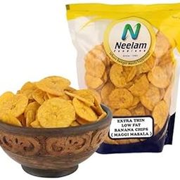 Neelam Foodland Extra Thin Low Fat Banana Chips Maggi Masala, 400G-image-18