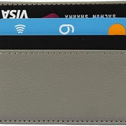 Grey Slim Leather Debit/Credit with Cash Slots (Unisex) 4 Slots Card Holder-image-38