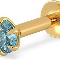 Yellow Gold Nose Pin for Women 22 k | 22k BIS Hallmark (916) Nose Stud for Women and Girls with Piercing-image-83