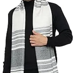 amoldo Unisex Warm And Soft Winter Woolen Acrylic Muffler, Scarf, Stole For Men And Women (Striper Design)-picture-0