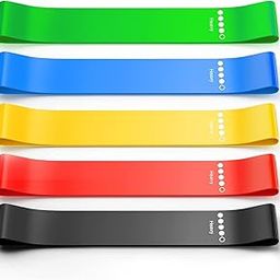 Rudra Natural Latex Resistance Loop Bands | Set of 5 Multicolor | Anti-Slip, Tear-Resistant Therabands for Full Body Workouts – HIPS, Legs, Arms, Glutes, Toning & Rehab-image-42