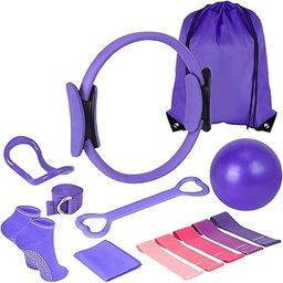 Enakshi® 13 Pieces Pilates Ring Circle Set Supplies for Bodybuilding Fitness Exercise Purple|Sporting Goods | Fitness, Running & Yoga | Yoga & Pilates | Pilates Rings-image-24