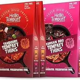 Hello Tempayy Tandoori & Korean BBQ Tempeh Thins Combo | Value Pack of 4 | Protein Rich | More Nutritious Than Paneer & Tofu | High Fiber-image-70