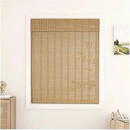 Natural Bamboo Roman Shade, Traditional Asian Style, Light Filtering (87.6 cm x 152.4 cm, Brown)-image-58
