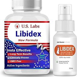 Libidex40+ with Oil Ayurvedic Health Supplement Capsules - Boost Health Naturally with Potent Formula for Men - Unique Pack for Enhanced Stamina-0