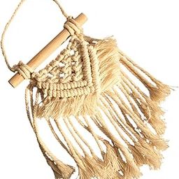 ARTISOUL® Small Macrame Wall Hanging Decor Gift Bohemian For Office Apartment Backdrop 25X11Cm Style C | Home Decor | Tapestries-image-12