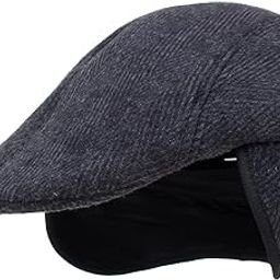 Men's Striped Winter Woolen Golf Cap with Earmuff (EG-03)-28