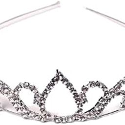 Wedding Metal Headbands with Rhinestones Inlaid on Crown Princess Hair Band Butterfly Bow Hoop Accessories Boho Headwear for Girls - Silver-image-3