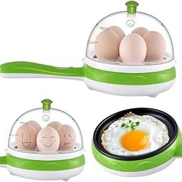 Qwinkly Non-Stick Electric 2 in 1 Single Layer Egg Boiler with HANDLE & Capacity of 7 Eggs | Pizza & Garlic Bread Bake Pan | Omelette Maker and Other Egg Variety | Automatic Operation_Multifunctional-21