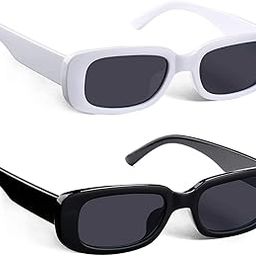Rectangle Sunglasses for Women Retro Fashion Sunglasses UV 400 Protection Square Frame Eyewear-image-32