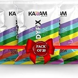 Kadam DyFix Color Fixer- Pack of 20 Sachets | Color Guard for All Fabrics | Prevents Fading & Cross Staining | Non-Toxic, Anti-Fade, Formaldehyde-Free | Colour Fixer Protects Vibrancy in Tie-Dye-30