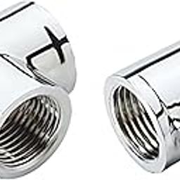 KI 1/2-Inch Brass Chrome Plated CP TEE with Internal Thread (Pack of 2) Tee for Pipe Fitting-image-11