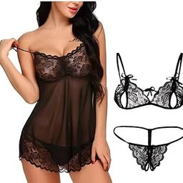 Babydoll Stylish Lingerie Dress for Honeymoon | Fun|Enjoying for Romantic Moment| Beachwear| Beach Party for Woman,Girls,Ladies Dress with Free Size-image-73