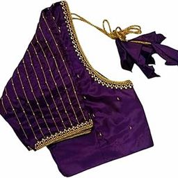 Maggam aari Hand Made Work Blouse Piece New Dark Blue- 1 Meter unstriched-image-51