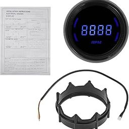 Hihaha 2" 52mm Tachometer Gauge Colorful LED Digital RPM Tachometer Tach Gauge 0-10000RPM W/Bracket Universal Tach Car Vehicle Automotive DC 12V-26
