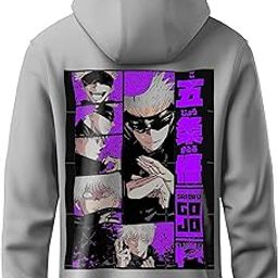 Clothing's Hoodie for Mens | Gojo Satoru Jujutsu Kaisen Back Printed Oversize Hoodies for Men | Hooded Sweatshirt Stylish Anime-image-76