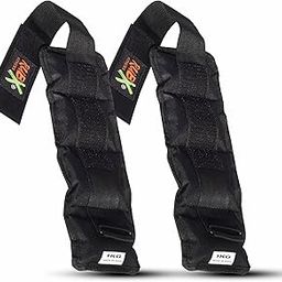 RUBX Ankle Weights 2KG(1KG x 2Pc) Black – Adjustable Ankle Bands for Strength Training, Running, Gym, Yoga, Home Workouts – Unisex Polyester with Secure Strap-picture-17