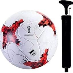 Hands Stitched Football Size 5 with Pump (White & Red)-image-17