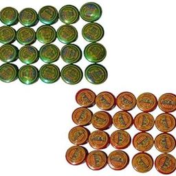 GOPURAM Kumkum and Turmeric Powder THAMBOOLAM Set (2G) TIN Gift Combo packs (20pc Kumkum+20pc Turmeric) - Pack of 40 Pieces.-picture-44