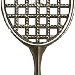 Men's Silver Badminton Stud Pin Brooch-image-2