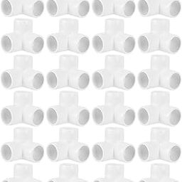 Wiikon Heavy Duty 1/2 Inch 3 Way UPVC Pipe Tee Corner Fittings, Furniture Grade for Building UPVC Furniture, Greenhouse, Shed, Pipe Fittings, Tent Connection Pipe (Pack of 10 Pieces)-37