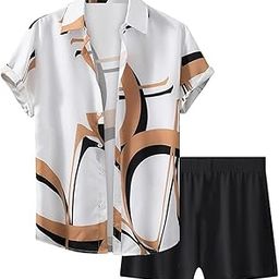 Co Ord Set for Men | Pyjama Set for Men | Beach Wear Summer Wear Short Pajama Set || Sleepwear Loungewear Shirt & Shorts Combo-picture-20