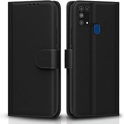 Pikkme Flip Cover Leather Finish | Inside TPU with Card Pockets | Wallet Stand and Shock Proof | Complete Protection Flip Case for Samsung Galaxy M31 / F41 / M31 Prime(Black)-24