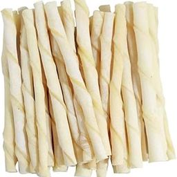 PSK PET MART White Twisted Chew Sticks for Dogs Pack of 1Kg, Chicken, All Life Stages-26
