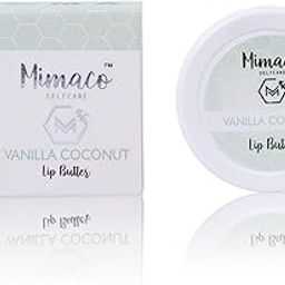 Mimaco Selfcare VANILLA COCONUT - Lip Butter with Shea butter and coconut oil, hydrates and nourishes dry chapped lips, non tinted vegan formula 6g-image-18