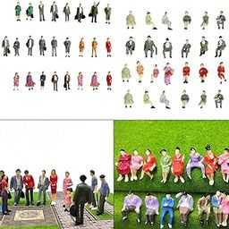 Enakshi® 25x HO Scale 1:87 Figures Miniature Scenes Different Poses Ornament Supplies Stand-26