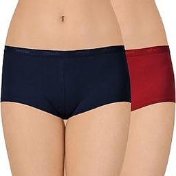 Solid Low Rise Cotton Boyshorts Panty Pack (Pack of 2)-image-18