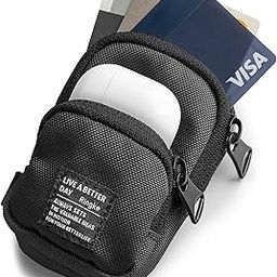 Ringke Mini Pouch [Two Pocket] Nylon Carrying Pouch Small Bag - Black-30