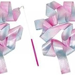 THE STYLE SUTRA® 2x2M Glittering Dance Ribbons Kids Rhythmic Twirling Rod Gym Adults Training 2pcs | Sporting Goods | Team Sports | Gymnastics | Equipment-picture-19