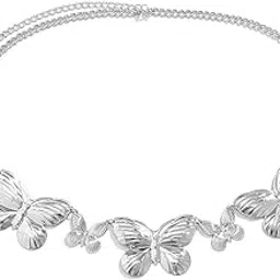 fulaida Retro Punk Butterfly Waist Chain for Women, Metal Bikini Striped Waist Accessory-picture-4