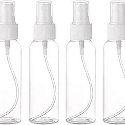Transparent Plastic Empty Refillable Reusable Fine Mist Spray Bottle Container for Sanitizer, Perfume, Travel, Home Care (50ml, Pack of 4)-42