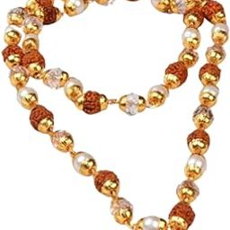 Pearl Mala Necklace Gold-Plated Beads Traditional Design-image-53