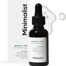 Minimalist 2% Hyaluronic Acid + PGA Serum for Intense Hydration, Glowing Skin & Fine Lines | Daily Hydrating Face Serum For Women & Men with Dry, Normal & Oily Skin | 30 ml-30
