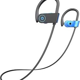 Otium Bluetooth Headphones, Wireless Earbuds IPX7 Waterproof Sports Earphones with Mic HD Stereo Sweatproof in-Ear Earbuds Gym Running Workout 15 Hours Battery Sound Isolation Headsets Blue-image-60